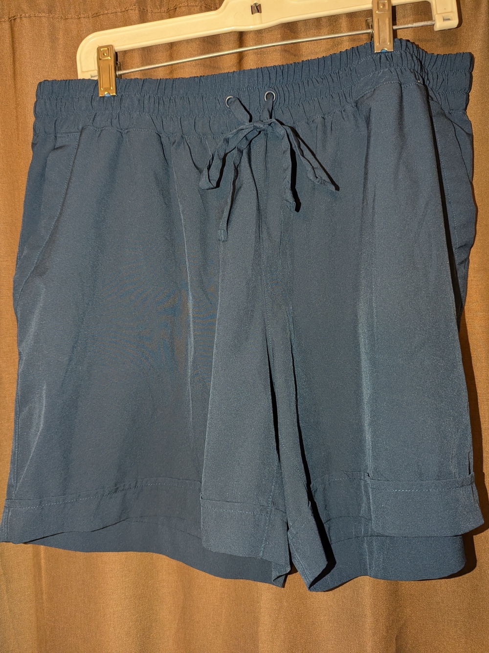 Mondetta Women's Drawstring Bermuda Shorts in Slate Blue